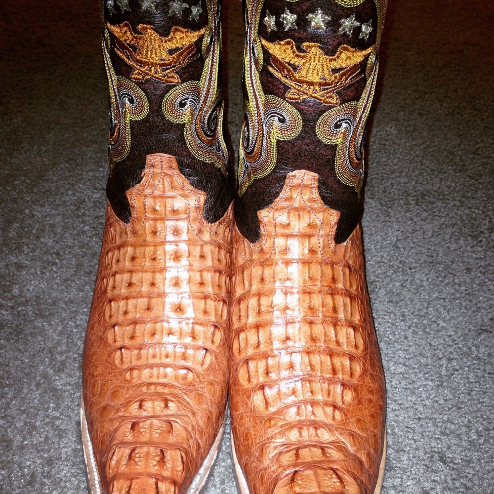 Genuine Alligator Cowboy Boots - Picture 2 of 8